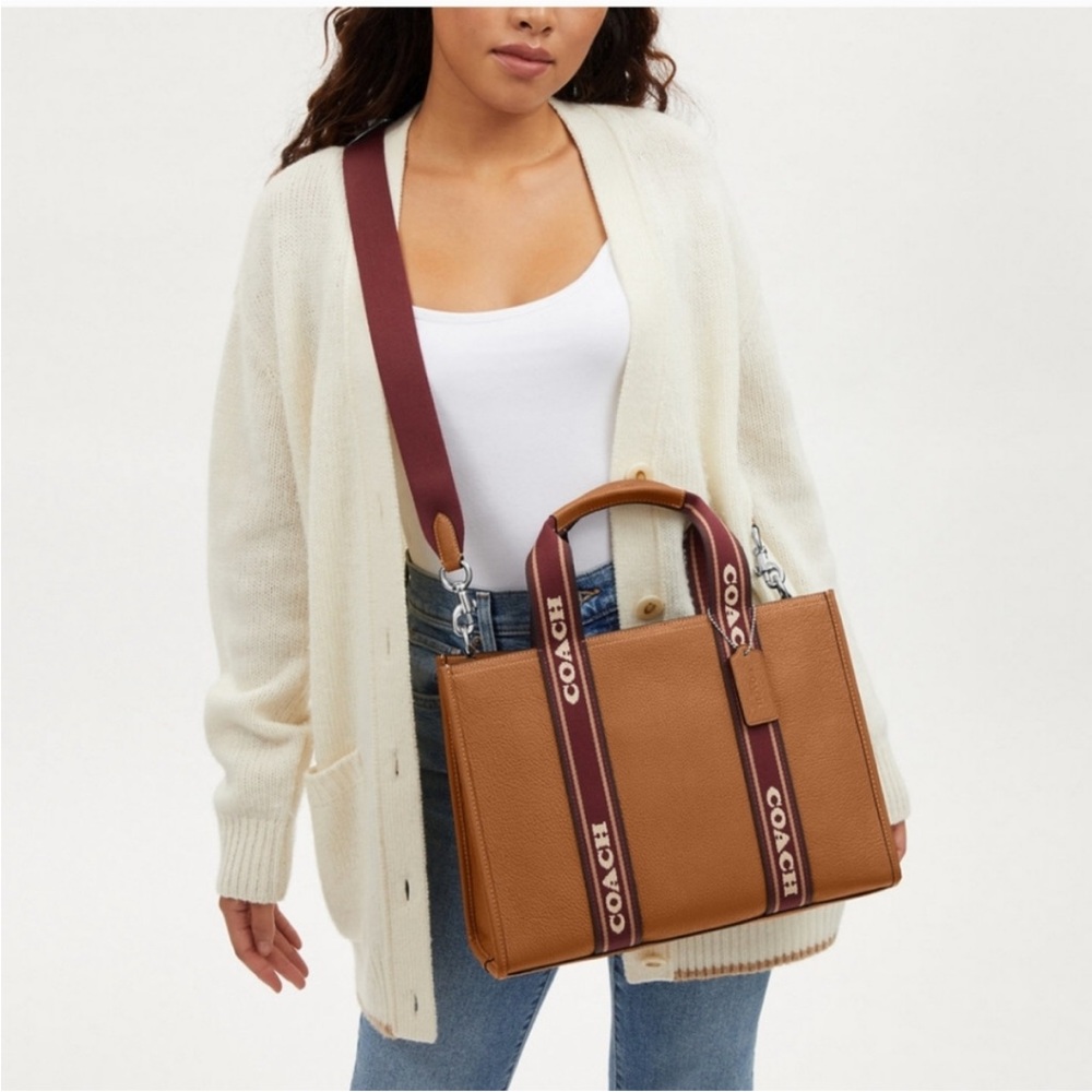 ✨ Coach Large Smith Tote Bag in Penny Multi Leather with Silver Hardware - Picture 3 of 6